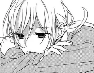 🌟 97c93130 animé, manga, triste, garçon, repos telegram sticker
