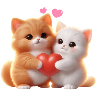 🫶 311d57fd koty, kocięta, serce, miłość, słodkie, urocze, zwierzęta telegram sticker