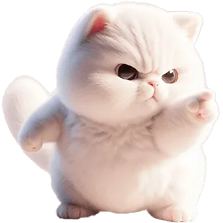 🫵 465e2fed kot, kociak, zły, słodki, zwierzę domowe, zwierzę, puszysty telegram sticker