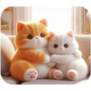 😳 6877d417 kot, kotek, słodki, zwierzęta, zwierzak, puszysty, kreskówka telegram sticker