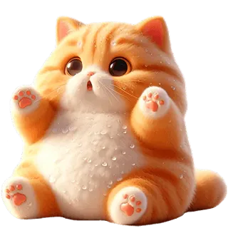 😦 813888b9 kot, kociak, słodki, zwierzę, zwierzak, pomarańczowy, puchaty, uroczy telegram sticker