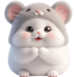 🥹 04dc25bd imut, tikus, hewan, kartun, stiker, kawaii, hewan peliharaan, menggemaskan telegram sticker