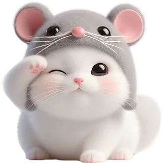 🫡 dc1b7e54 imut, kucing, tikus, binatang, kartun, menggemaskan telegram sticker