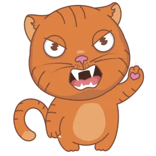 😡 68a2c7de gatto, cartone animato, arrabbiato, felino, adesivo, animale telegram sticker