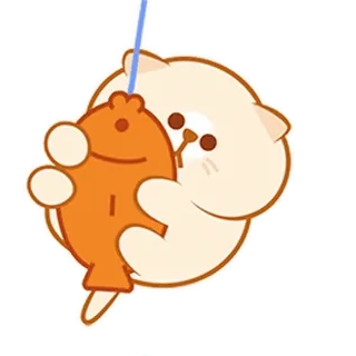 ⭐ 8e76dd7f cat, fish, animal, cute, fishing whatsapp sticker