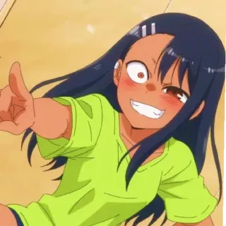 😉 46883381 Nagatoro Don't Toy with Me, Miss Nagatoro アニメ, キャラクター, 漫画, ナガトロ, 女の子 telegram sticker