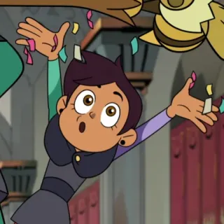 🥳 0fbc6d28 Luz Noceda The Owl House ルズ・ノセダ, アウルハウス, 紙吹雪, アニメ, お祝い telegram sticker