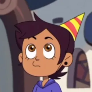 🥳 22ff5362 Luz Noceda The Owl House カートゥーン, アニメ, ディズニー, ルズ・ノセダ, アウルハウス, パーティー帽子, アニメシリーズ telegram sticker