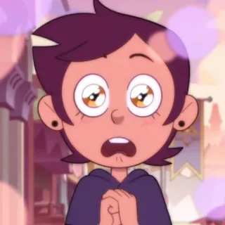 😳 2c26e0a6 Luz Noceda The Owl House アニメ, アニメーション, キャラクター, The Owl House, ルース・ノセダ, ショック, 驚き telegram sticker