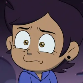 😟 3b699531 Luz Noceda The Owl House 漫画, アニメ, キャラクター, ルズ・ノセダ, アウルハウス, テレビ telegram sticker