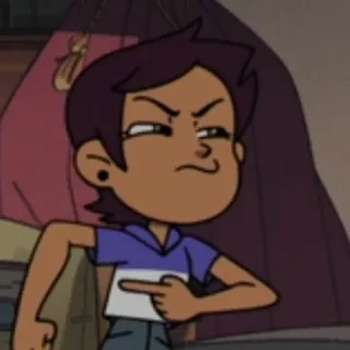 😡 8b09404b Luz Noceda The Owl House カートゥーン, ラズ・ノセダ, アウルハウス, アニメキャラクター, 指差し, 面白い, テレビ番組 telegram sticker