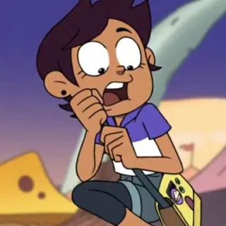 😨 90b5e8ab Luz Noceda The Owl House アニメ, アニメーション, ディズニー, キャラクター, アウルハウス, ルース・ノセダ telegram sticker