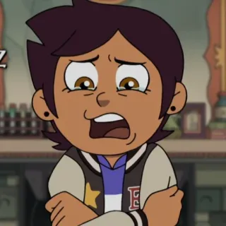 😭 af6061fe Luz Noceda The Owl House 漫画, アウルハウス, ルース・ノセダ, 悲しい, 泣く, アニメキャラクター telegram sticker