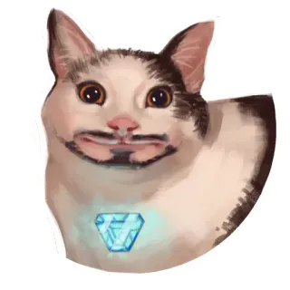 😐 0b9d5e89 kucing, binatang, berlian, meme telegram sticker