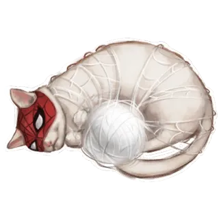 🕸 19802ca8 Spider-Man kucing, Spider-Man, superhero, Marvel, benang, jaring, kartun telegram sticker