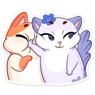 🥰 04b0c57d katten, schattig, dieren, cartoon, kawaii, stickers telegram sticker