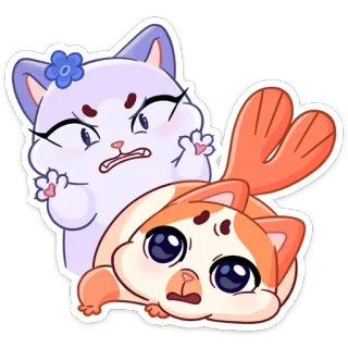😠 4923cc4f katten, kittens, schattig, dieren, cartoon, sticker, speels, boos, bang telegram sticker