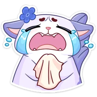 😭 b0f33eaa kat, huilen, tranen, verdrietig, cartoon, sticker telegram sticker