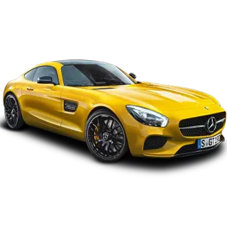 ๐ 1af23fbe car, yellow, vehicle, automobile, mercedes, sportscar telegram sticker