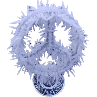 โ 2cd92445 BENZ car, logo, mercedes, benz, automobile, frost, winter telegram sticker