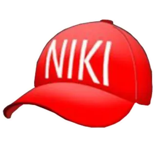 ๐งข 9011286d NIKI hat, red, niki, cap, accessory telegram sticker