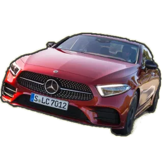 ๐ 9af0eb40 car, mercedes, automobile, red, vehicle telegram sticker