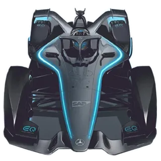 ๐ bef0e4fd car, racecar, formula, mercedes, eq, electric telegram sticker