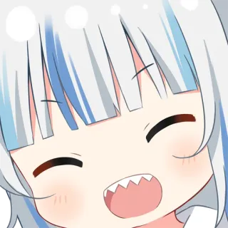 🔱 7266d162 Gawr Gura Anime, Vtuber, Gawr Gura, Mignon, Dessin animé whatsapp sticker