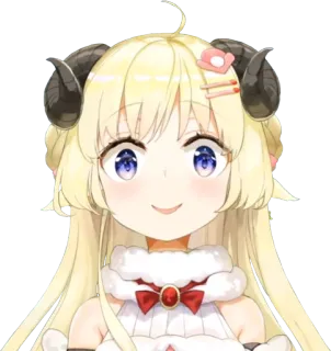 🐏 8ddb4bf3 Anime, Mouton, Cornes, Mignon, Dessin animé, Kawaii whatsapp sticker