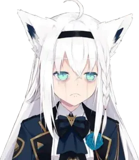 🦊 9b933b33 Shirakami Fubuki Anime, Vtuber, Fubuki, fille renard, Waifu, Kawaii whatsapp sticker