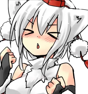 😖 4156e201 Anime, Ragazza gatto, Carino, Kawaii, Manga telegram sticker