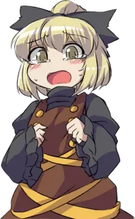 😭 8f17d9d3 Anime, Cartone animato, Ragazza, Bionda, Piangendo telegram sticker