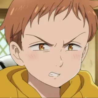 😠 6e53fb27 King The Seven Deadly Sins Rey, Anime, Los Siete Pecados Capitales, Personaje, Expresión facial, Enojado telegram sticker