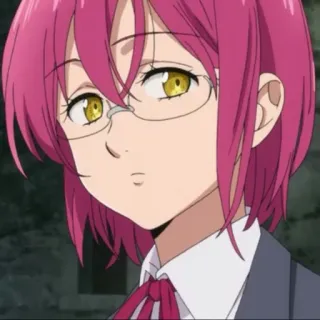 👀 bafb953b Gowther Seven Deadly Sins Anime, Manga, pelo rosa, gafas, personaje telegram sticker