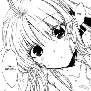 ⁉️ 2885470d I'M... SORRY... Anime, Manga, Fille, Excuse, Triste telegram sticker