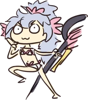 ✌️ 1d586530 adesivo, anime, desenho animado, fofo, garota, roupa de banho telegram sticker