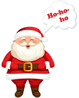 🎅 06df1f0d Santa Claus Ho-ho-ho Santa, Christmas, holiday, ho ho ho, winter, jolly, festive whatsapp sticker