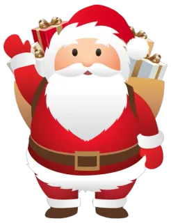 🎅 3d52002b Santa Claus Santa, Christmas, holiday, gifts, winter, festive, December whatsapp sticker
