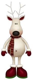 🎅 67d741d0 reindeer, christmas, holiday, cute, scarf, cartoon whatsapp sticker