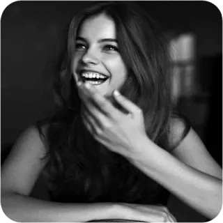 😹 b16b06dd vrouw, portret, blij, glimlach, model, meisje, schoonheid whatsapp sticker