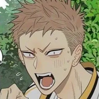 💢 bd51a305 Anime, Manga, Enojado, Chico, Personaje, Gritando whatsapp sticker