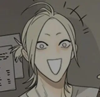 ✨ ee525edf dibujo animado, personaje, sonrisa, cara whatsapp sticker