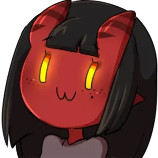😚 da680f37 恶魔, 恶灵, 角, 动漫, 可爱 whatsapp sticker