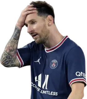 🤦‍♂️ 3edcdc26 Lionel Messi piłka nożna, futbol, sportowiec, gracz, smutny whatsapp sticker