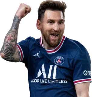 💪 6c160864 Lionel Messi piłka nożna, sportowiec, psg, piłka nożna, celebracja whatsapp sticker