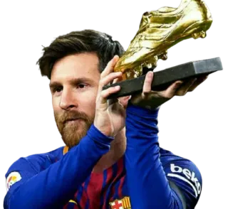🏆 d4fe1f86 Lionel Messi piłka nożna, futbol, Messi, złoty but, sportowiec whatsapp sticker