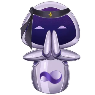 🙏 f4def72a 幸 robot, karakter, semoga berhasil, kebahagiaan, asia, kartun, seni digital whatsapp sticker