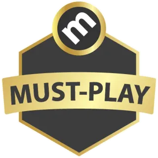 👍 21046786 MUST-PLAY gioco, consigliato, badge, da giocare, oro whatsapp sticker