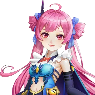 😏 80c57ad7 anime, manga, cartoon, cute, girl, pink hair telegram sticker