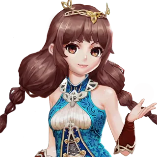 😳 e417dd95 anime, female, crown, character, princess, brown hair telegram sticker